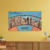 Youngstown, Ohio - Large Letter Scenes 2 Canvas Afdruk (Insitu (Woonkamer))