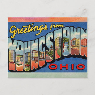 Youngstown Ohio Vintage Travel Briefkaart