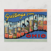 Youngstown Ohio Vintage Travel Briefkaart (Voorkant)