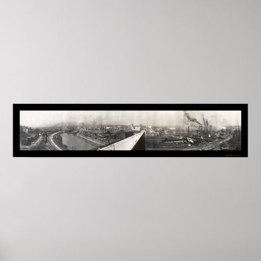 Youngstown Panoramic Photo 1905 Poster (Voorkant)