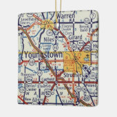 Youngstown Retro Map Keramisch Ornament (Links)