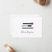 Younique Dank u nota van de Borstels van de Makeup Notitiekaartje (Voorkant / Achterkant in situ)