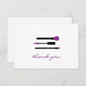 Younique Dank u nota van de Borstels van de Makeup Notitiekaartje (Voorkant / Achterkant)