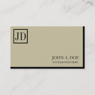 YouProfessional Square Monogram Tan Black Visitekaartje