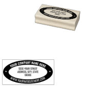 Your Address Color Oval Rubber Stamp Example Rubberstempel (Gestempeld)