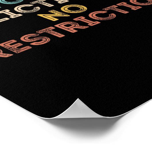 Your Affliction Is No Restriction Funny Motivation Poster (Hoek)