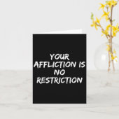Your Affliction Is No Restriction Motivational Quo Kaart (Gele Bloem)