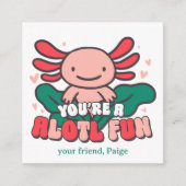 Your Alotl Fun | Axolotl Valentine  Informatiekaartje (Voorkant)
