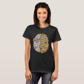 Your Anciety is a lying Brain Flowers Health Brain T-shirt (Voorkant volledig)