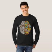 Your Anciety is a lying Brain Flowers Health Brain T-shirt (Voorkant volledig)