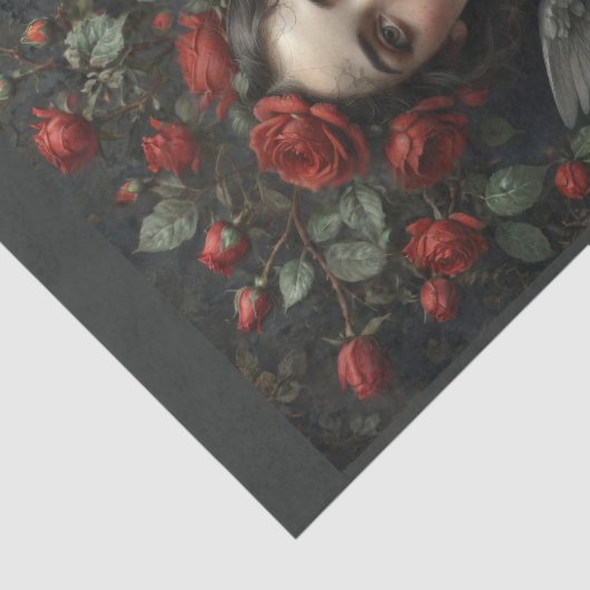 Your angel love flowers and roses! -  tissuepapier (Detail)