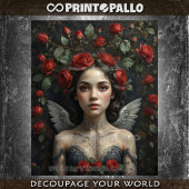 Your angel love flowers and roses! -  tissuepapier