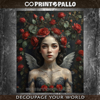 Your angel love flowers and roses! -  tissuepapier