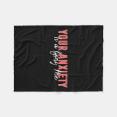 Your Anxiety Is A Lying Cute Ss Cute Ss Quote Moti Fleece Deken (Voorkant (Horizontaal))