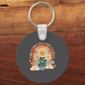 Your Anxiety Is A Lying Motivation Groovy Flower Sleutelhanger (Voorkant)