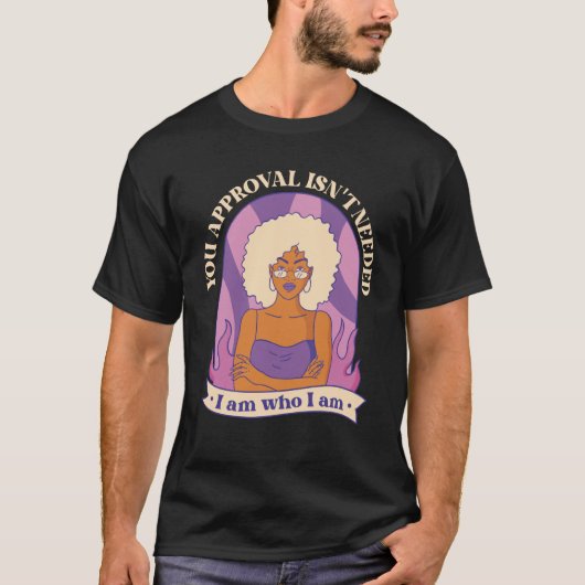 your Approval isn't needed Curly Afro Melanin T-shirt (Voorkant)