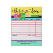 Your Baked With Love Invoice Notepad Notitieblok (Linkerzijde)