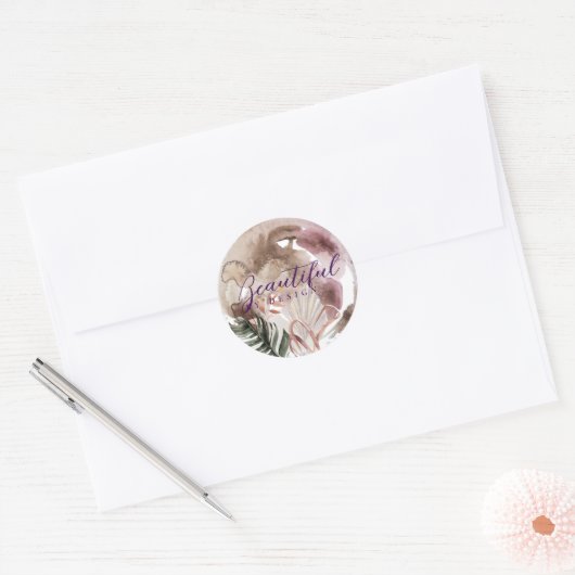 Your Beautiful Logo here Ronde Sticker (Envelop)