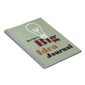 Your big idea moderne light bulb gray notitieboek (Rechterzijde)