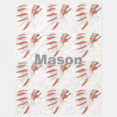 Your Boys Name Room Indian Feather Headdress Tepee Fleece Deken (Voorkant)