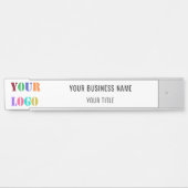 Your Branded Company Logo Name Door Sign Example Deurbordje (Voorkant)