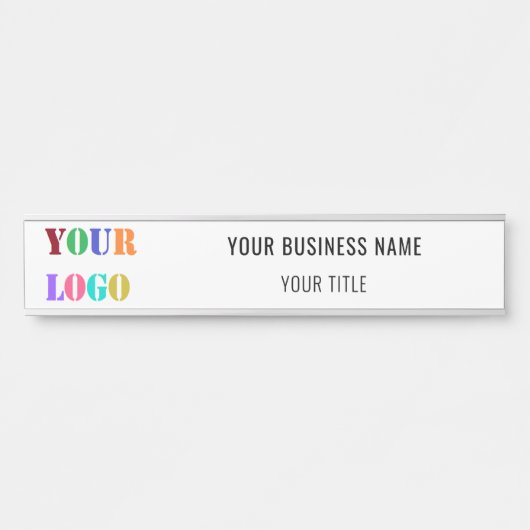 Your Branded Company Logo Name Door Sign Example Deurbordje (Voorkant)