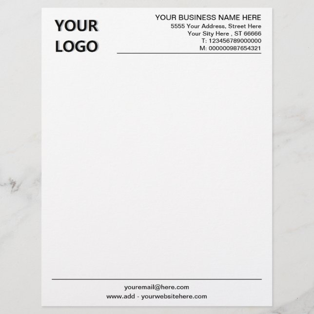 Your Branded Custom Business Letterhead Example Briefhoofd (Voorkant)