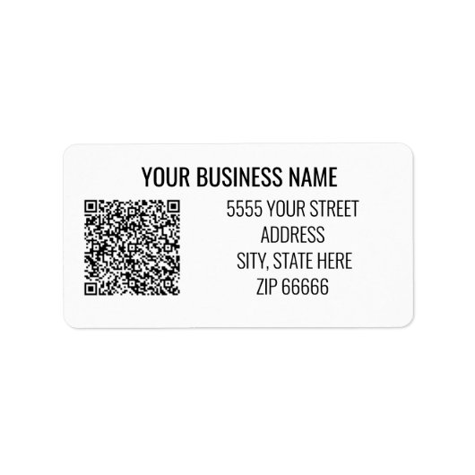 Your Branded QR Code Name Address Labels Template (Voorkant)