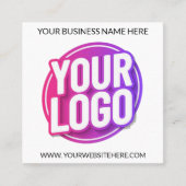 Your Business Company Team Logo and QR Code & Text Vierkante Visitekaartje (Voorkant)