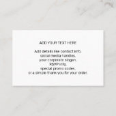 Your Business Company Team Logo & QR Code and Text Visitekaartje (Achterkant)