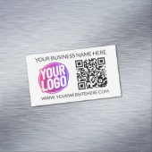 Your Business Company Team Logo & QR Code & Text Magnetisch Visitekaartje (Voorbeeld)