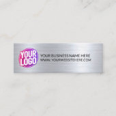 Your Business Company Team Logo & QR Code & Text Mini Visitekaartje (Voorkant)
