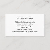 Your Business Company Team Logo & QR Code & Text Visitekaartje (Achterkant)