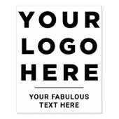 Your Business Logo and Text Custom Rubberstempel (Afrduk)