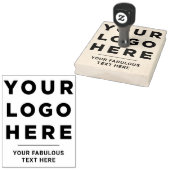 Your Business Logo and Text Custom Rubberstempel (Gestempeld)