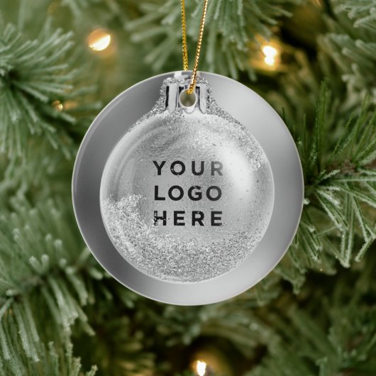 Your Business Logo Into Christmas Ball | Custom Keramisch Ornament (Boom)