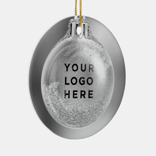 Your Business Logo Into Christmas Ball | Custom Keramisch Ornament (Rechts)