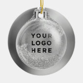 Your Business Logo Into Christmas Ball | Custom Keramisch Ornament (Voorkant)