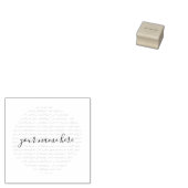 Your Business Logo Pink Brushstroke Classic Round Rubberstempel (Gestempeld)