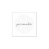 Your Business Logo Pink Brushstroke Classic Round Rubberstempel (Afrduk)