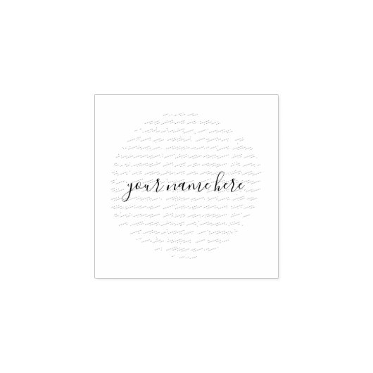 Your Business Logo Pink Brushstroke Classic Round  Rubberstempel (Afrduk)