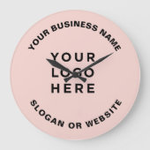 Your Business Logo Simple and Professional Pink Grote Klok (Voorkant)