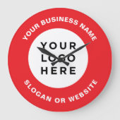 Your Business Logo Simple and Professional Red Grote Klok (Voorkant)