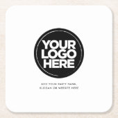Your Business Logo Simple Basic Kartonnen Onderzetters (Voorkant)