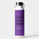 Your Business Logo Website Custom Water Bottle Waterfles<br><div class="desc">Your Business Logo Website or slogan Custom Water Bottle. A simple modern design in purple and white,  for a stylish and professional look. Any color,  any font,  no minimum.</div>