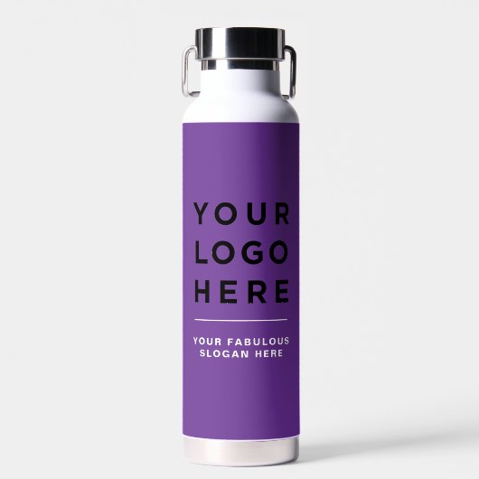 Your Business Logo Website Custom Water Bottle Waterfles (Voorkant)