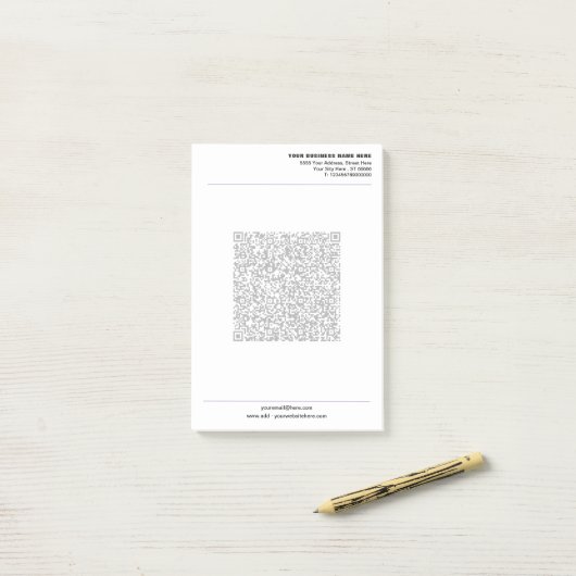 Your Business Post-it® Notes Template with QR Code (Op bureau)