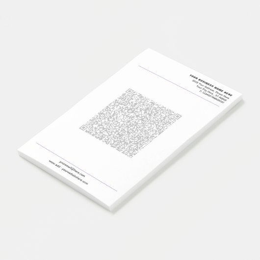 Your Business Post-it® Notes Template with QR Code (Schuin)