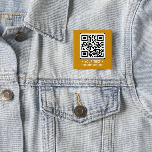 Your Business QR Code Vierkante Button 5,1 Cm (In situ)