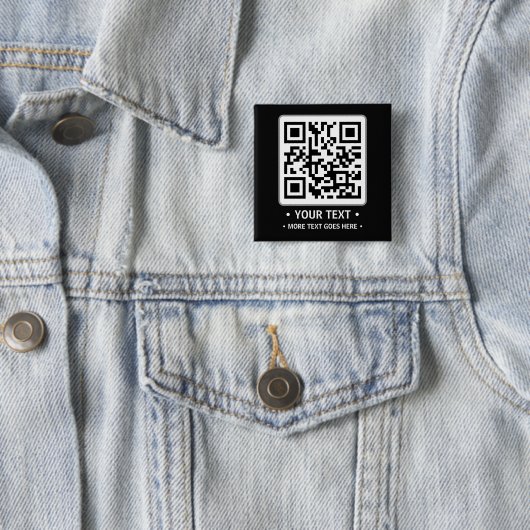 Your Business QR Code Vierkante Button 5,1 Cm (In situ)